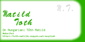 matild toth business card