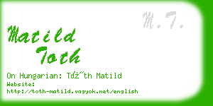 matild toth business card